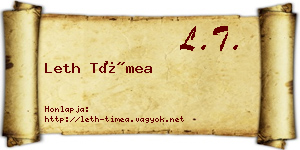 Leth Tímea névjegykártya