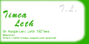 timea leth business card